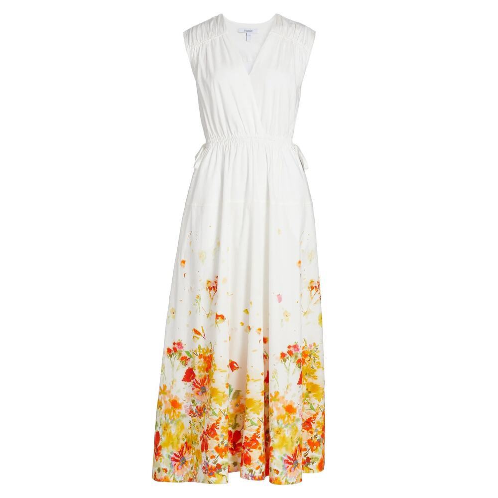 Derek Lam 10 Crosby Women's 4 Nara Cotton Poplin Cinched-Waist Maxi Dress READ* - Picture 2 of 12